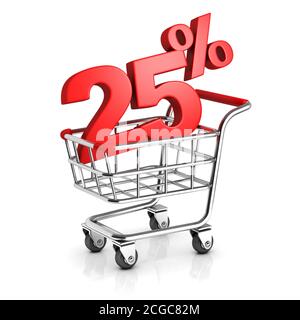 25% di sconto nel carrello Foto Stock