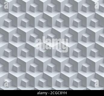 astratto sfondo cubico 3d senza giunture Foto Stock