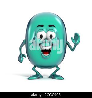numero di font cartoon sorridente 0 Foto Stock