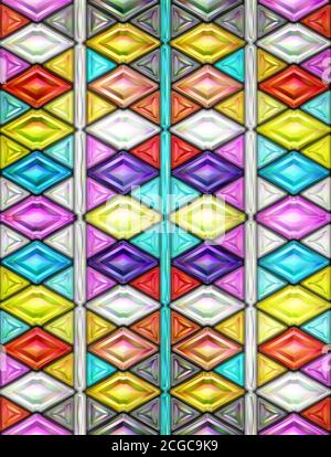 vetrate arte mosaico sfondo astratto Foto Stock