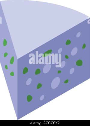 Icona del formaggio feta, stile isometrico Illustrazione Vettoriale