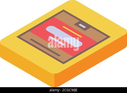 Icona del prodotto caseario, stile isometrico Illustrazione Vettoriale