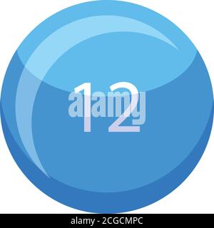 Icona della palla della lotteria fortunata, stile isometrico Illustrazione Vettoriale