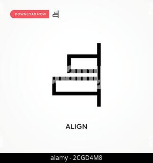 Allinea icona vettore semplice. Illustrazione vettoriale semplice e moderna per siti Web o applicazioni mobili Illustrazione Vettoriale