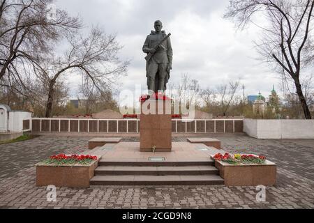 Alesha - un monumento ai soldati della seconda guerra mondiale vicino Il Memoriale della Vittoria a Krasnoyarsk Foto Stock