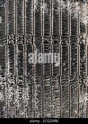 Aria condizionata dell'evaporatore vecchia e sporca della vettura Foto Stock