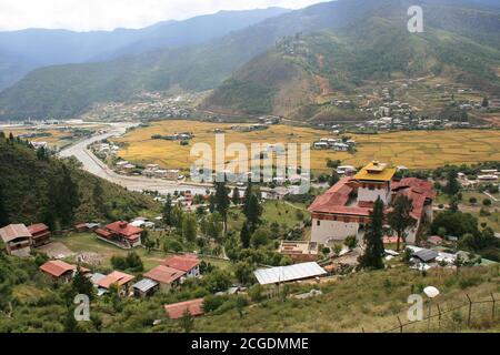 città di paro (bhutan) Foto Stock