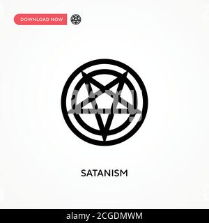 Satanism icona vettore semplice. Illustrazione vettoriale semplice e moderna per siti Web o applicazioni mobili Illustrazione Vettoriale