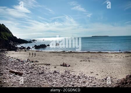 Pembrokeshire, Galles. Spiaggia di Dale ovest. Foto Stock