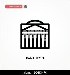 Icona vettore semplice Pantheon. Illustrazione vettoriale semplice e moderna per siti Web o applicazioni mobili Illustrazione Vettoriale