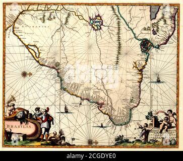 Titolo: Atlas Van der Hagen Creator: Krystof Arciszeweski Data: XVII dimensioni: 29 x 36 cm Medio: Incisione in rame luogo: Koninklijke Bibliotheek Foto Stock