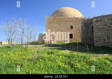 Moschea del Sultano Ibrahim a Retimno fortezza veneziana, Creta, Grecia Foto Stock