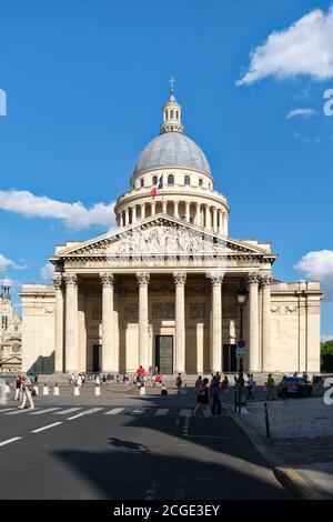 Il Pantheon, un punto di riferimento di Parigi e il luogo di sepoltura di molti famosi francesi Foto Stock