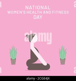 illustrazione vettoriale nazionale donne salute e fitness giorno Illustrazione Vettoriale