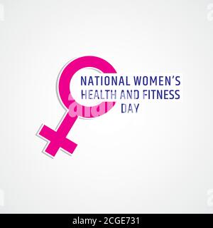 illustrazione vettoriale nazionale donne salute e fitness giorno Illustrazione Vettoriale