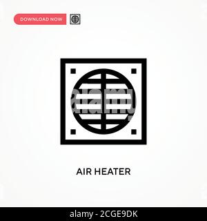 Icona vettore semplice riscaldatore aria. Illustrazione vettoriale semplice e moderna per siti Web o applicazioni mobili Illustrazione Vettoriale