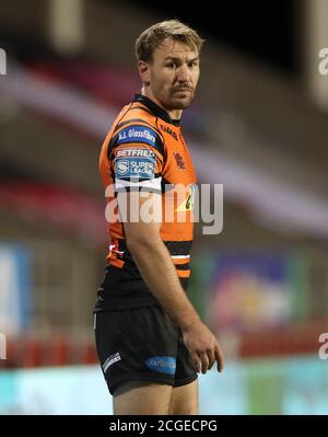 Michael Shenton di Castleford Tigers durante la partita della Betfred Super League al Totally Wicked Stadium, St Helens. Foto Stock