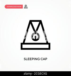 Icona vettore semplice della capsula del sonno. Illustrazione vettoriale semplice e moderna per siti Web o applicazioni mobili Illustrazione Vettoriale