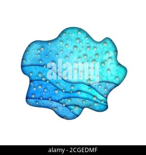 Felice anno nuovo e buon natale design. Acquerello colline disegnate a mano, fiocchi di neve su sfondo turchese blu teal per striscione, poster, biglietto d'auguri Foto Stock