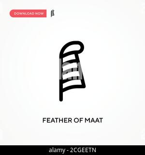 Icona Feather of maat Simple Vector. Illustrazione vettoriale semplice e moderna per siti Web o applicazioni mobili Illustrazione Vettoriale