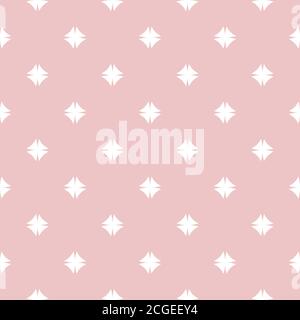 Motivo geometrico astratto rosa e bianco senza giunture. Texture bianca su sfondo pastello. Stampa per tessuti, carta da parati, imballaggio, imballaggio. Foto Stock