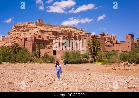 Kasbah ad Ait Benhaddou vicino Ouarzazate Foto Stock