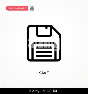 Salva icona vettore semplice. Illustrazione vettoriale semplice e moderna per siti Web o applicazioni mobili Illustrazione Vettoriale
