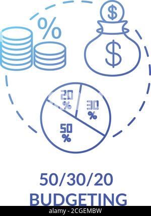 Icona del concetto di budget Illustrazione Vettoriale