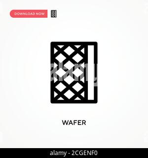 Icona vettore semplice wafer. Illustrazione vettoriale semplice e moderna per siti Web o applicazioni mobili Illustrazione Vettoriale