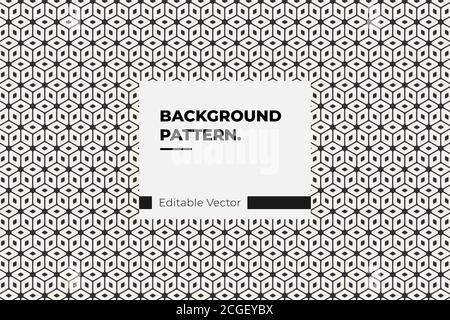 Abstract cubi geometrici Black e White Hipster Fashion Illustrazione Vettoriale