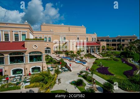 L'Hard Rock Riviera Maya, ex Aventura Spa Palace Resort, sulla Riviera Maya vicino a Cancun, nello stato di Quintana Roo, Messico. Foto Stock