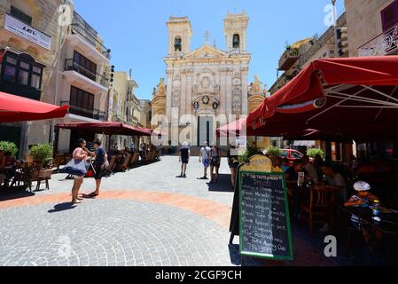 Basilica di San Giorgio a Victoria, Gozo, Malta. Foto Stock