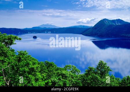 Lago Mashu, Prefettura di Hokkaido, Giappone Foto Stock