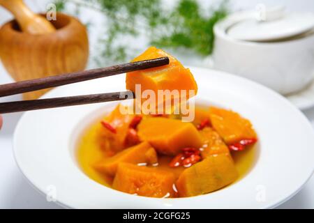 Zuppa cinese di zucca di mirtillo Foto Stock