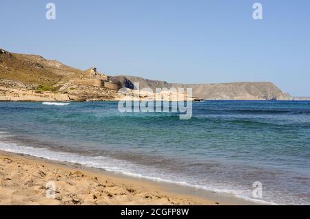 Spiaggia Playazo de Rodalquilar a Cabo de Gata, Almeria, Spagna Foto Stock