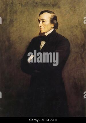 Millais John Everett - Benjamin Disraeli 1 conte di Beaconsfield 1 - British School - 19 ° secolo Foto Stock