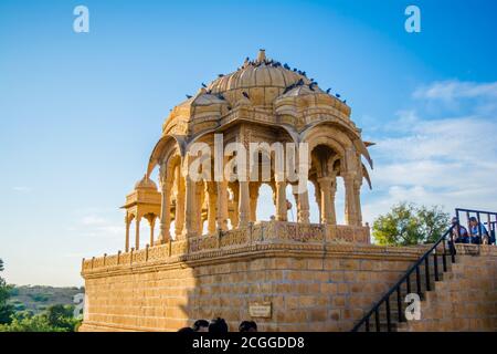 Bara bagh di Jaisalmer, Rajasthan India, vista tramonto, città dorata di rajasthan Foto Stock