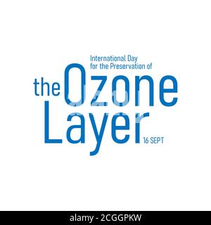 Design for International Day for the Preservation of the Ozone Layer . giornata mondiale dell'ozono. 16 settembre Illustrazione Vettoriale