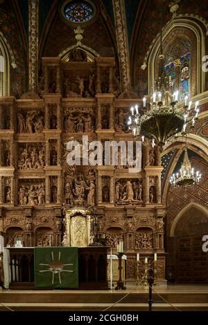 Chiesa di San Pedro Mudejar. 16 ° secolo. Mausoleo degli amanti di Teruel, Aragona, Spagna, Europa Foto Stock