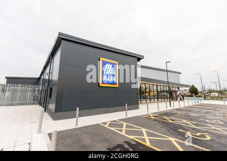 Esterni Aldi Supermarket Foto Stock