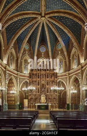 Chiesa di San Pedro Mudejar. 16 ° secolo. Mausoleo degli amanti di Teruel, Aragona, Spagna, Europa Foto Stock