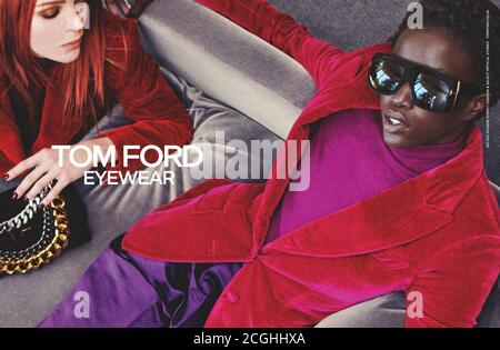 2010S UK Tom Ford Magazine annuncio pubblicitario Foto Stock