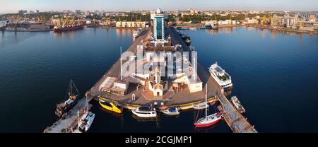 vista panoramica del porto di odessa ucraina Foto Stock