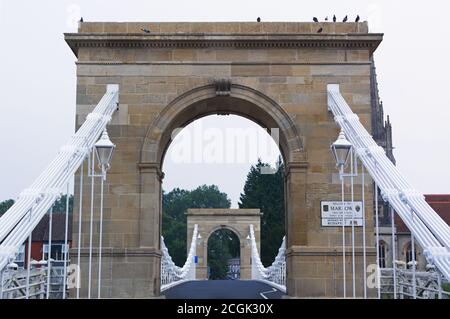 Ponte sospeso Marlow arco Foto Stock