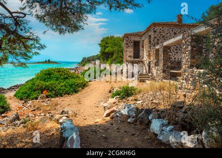 Impressionante Lichadonisia, le Bahamas greche, nel Nord Euboea, Grecia. Foto Stock