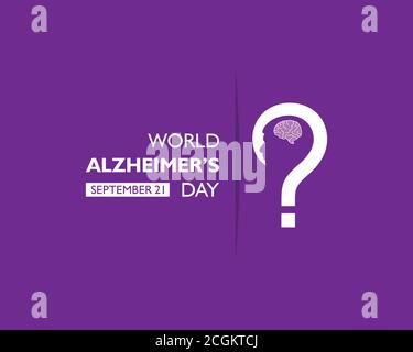 Illustrazione vettoriale della Giornata mondiale dell'Alzheimers osservata il 21 settembre Illustrazione Vettoriale