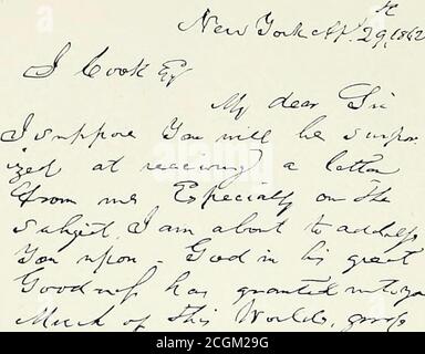 . Jay Cooke : finanziere della Guerra civile . JAY COOKES 0. P. J. MARK C/FCW ± LETTERA CHE CHIEDE CARITÀ. ^CT i-0- £C^ *S&- ^C-&lt;€^ - i-^il/ wt-t-i ^^C^jz-&lt; t^YC^Z ■^^7 Foto Stock