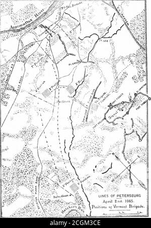 . Vermont nella guerra civile (Volume 1): Una storia della parte presa dai soldati e dai marinai del Vermont nella guerra per l'Unione, 1861-5 . Patch al generale in capo,■ dicendogli che la dipendenza del vostro comandante era stata pienamente confermata. A voi, uomini coraggiosi, rendo i ringraziamenti del paese e dell'esercito. È inutile citare un'ulteriore testimonianza. Ma Gettysdivision guidò l'assalto del sesto corpo, e il Vermontbrigade come innegabilmente condusse l'assalto della divisione Gettyls. Asquesto onore è stato rivendicato da altre truppe, è bene da notethe lingua del rapporto generale Gettys. Dice : Foto Stock