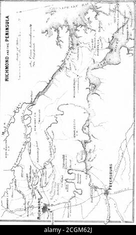 . Vermont nella guerra civile (Volume 1): Una storia della parte presa dai soldati e marinai del Vermont nella guerra per l'Unione, 1861-5 . dal nemico, e la brigata waitedon la banca fino a dieci oclock A. M., quando la parola è venuto che itshelp non era necessario, E marciò di nuovo all'accampamento, abbandonando il Sesto reggimento per sorvegliare il ponte. Un'ora più tardi i teregimenti furono chiamati in linea senza armi, per sentire le nuove armi del ripulito del nemico, che fu annunciato dai colonnelli e ricevuto dagli uomini con agguerranti cheers.Accounts dall'altra parte mostrano che non c'era alcun imbroglimento a Richmond quel giorno ; Foto Stock