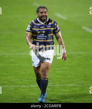 Konrad Hurrell di Leeds Rhinos durante la partita della Betfred Super League al Totally Wicked Stadium, St Helens. Foto Stock